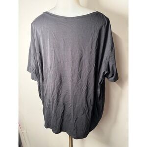 Lululemon Athletica Women Size 12 Black Relaxed Fit Tencel Short Sleeve Top